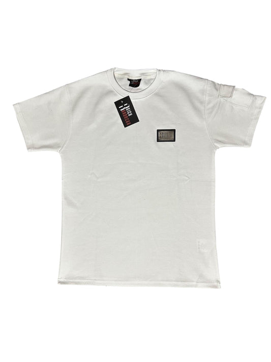 White Tee | Sleeve Pocket