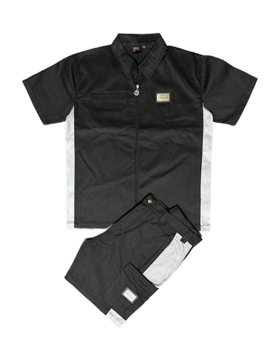 Black Short Set | Cargo Cotton
