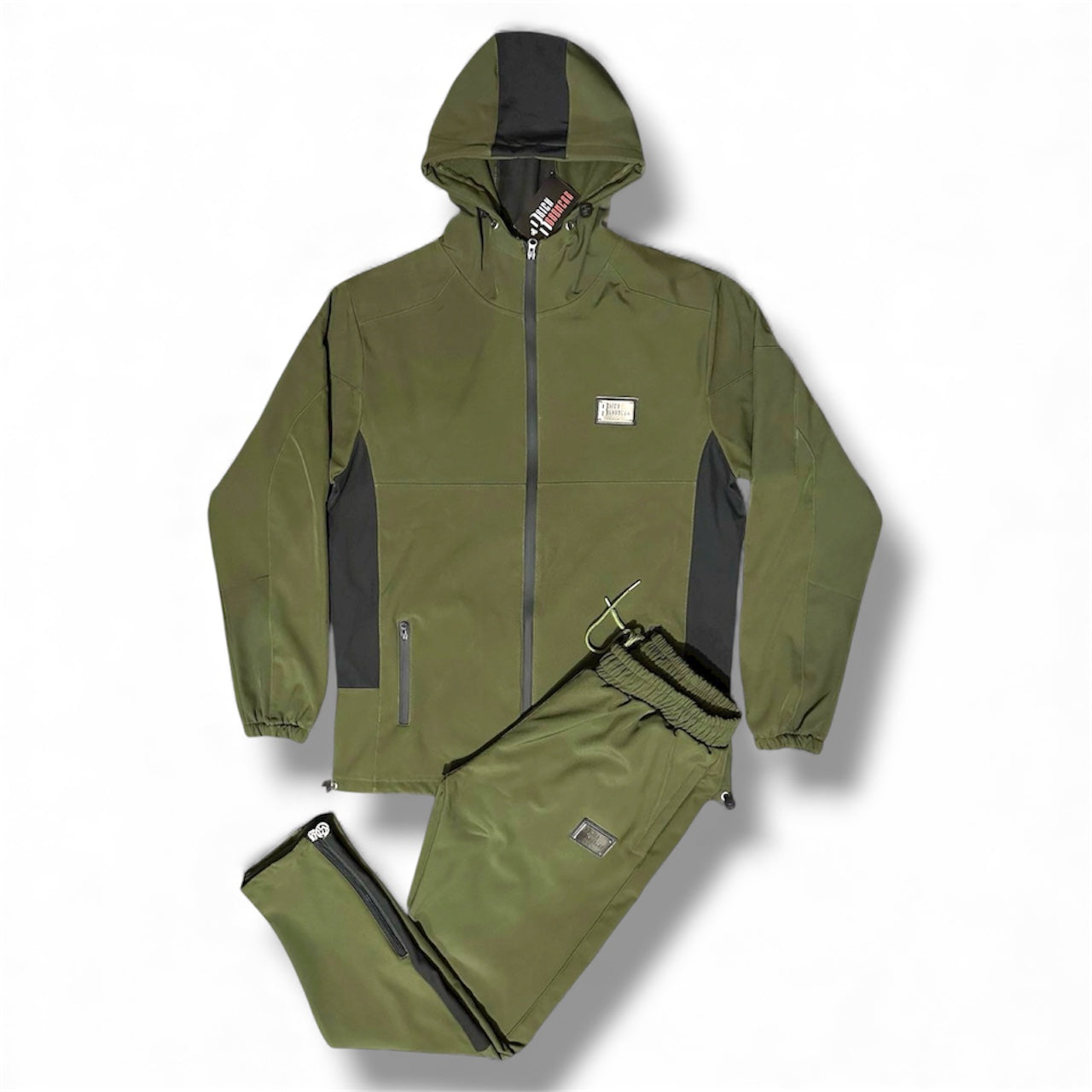 Winter Fleece Lined Tracksuit Green  | Metal Plaque Collection