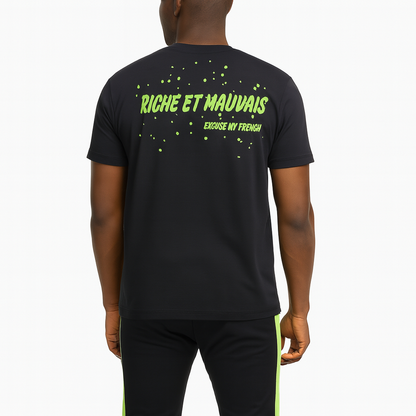 T-shirt /Track Set | Black/Green